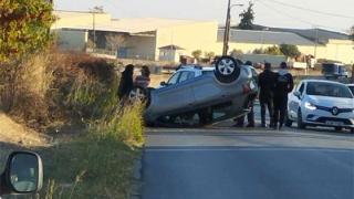 Αυτοκίνητο αναποδογύρισε στον δρόμο Αλεξανδρούπολη - Παλαγία (φωτο)