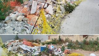 Πεταμένα μπάζα και μέσα στο κέντρο της Αλεξανδρούπολης