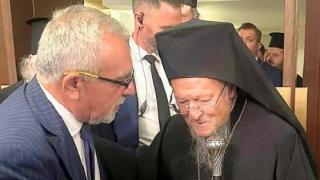 Συνάντηση του Γενικού Διευθυντή της "Μεταλλεία Θράκης", Λεωνίδα Μπακούρα, με τον Οικουμενικό Πατριάρχη Βαρθολομαίο