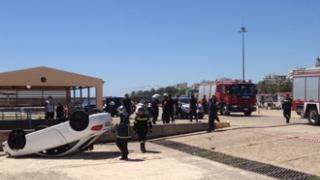 Αναποδογύρισε αυτοκίνητο στο λιμένα Αλεξ/πολης.