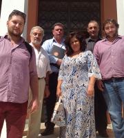 Από αριστερά προς τα δεξιά: Μωρίδης Δημήτρης, Πανταζίδης Κώστας, Χέλης Λεωνίδας, Συτμαλίδου Ελευθερία, Λελιάτσος Παναγιώτης, Μιλάνος Δημήτρης