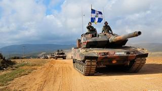 Βολές αρμάτων και βαρεών όπλων πεζικού στο Πεδίο Ασκήσεων - Βολής «ΑΕΤΟΣ»