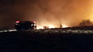 Πυρκαγιά ανάμεσα στο φράγμα της Νίψας και την Εγνατία (φωτο - video)