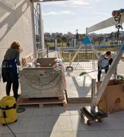 Μια μαρμάρινη Ρωμαϊκή σαρκοφάγος τοποθετήθηκε στο Αρχαιολογικό Μουσείο Αλεξανδρούπολης