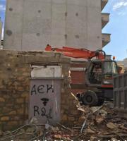 Σημερινή εικόνα από τη στιγμή κατεδαφισμού.