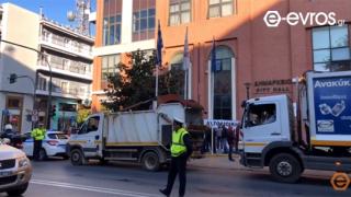 Μηχανοκίνητη διαμαρτυρία των εργαζομένων του δήμου Αλεξανδρούπολης (video)