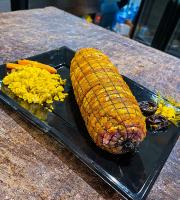 Ρολό ψαρονέφρι γεμιστό τυλιγμένο με πανσέτα