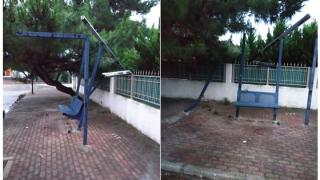 Παλαγία: Αυτοκίνητο έκανε "μπαντιλίκια" και έπεσε πάνω σε στάση λεωφορείου