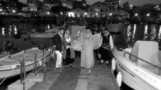 Αλεξανδρούπολη: Η δια θαλάσσης έλευση της εικόνας της Παναγίας Τριφώτισσας στο λιμάνι 
