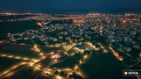  In the beautiful and illuminated Altinalmazi Park, in Alexandroupolis
