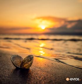 "Η παραλία του Αριστείνου μέσα από μία ρομαντική λήψη".