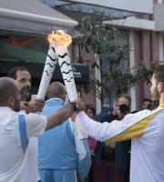 Φωτογραφικά κλικ από τη άφιξη της Ολυμπιακής Φλόγας στην Αλεξανδρούπολη