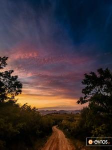 Dedeağaç'taki Maistro köyünün hemen üzerinde bir renk pandemonumu