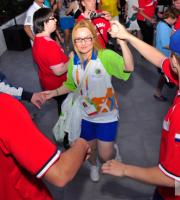 Η ομάδα της Ρωσίας των Special Olympics σε λάτιν πάρτυ στον Ορίζοντα.