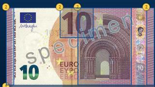 Εκστρατεία ενημέρωσης για το νέο χαρτονόμισμα των 10 ευρώ.