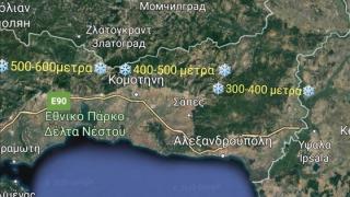 Έρχονται οι πρώτες νιφάδες χιονιού στον Βόρειο Έβρο