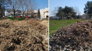 "Βουνό" τα μπάζα δίπλα στο πάρκο Αλτιναλμάζη