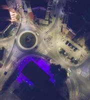 Με μπλε χρώμα φωτίστηκε το Μουσικό Σχολείο Αλεξανδρούπολης.