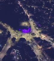 Με μπλε χρώμα φωτίστηκε το Μουσικό Σχολείο Αλεξανδρούπολης.