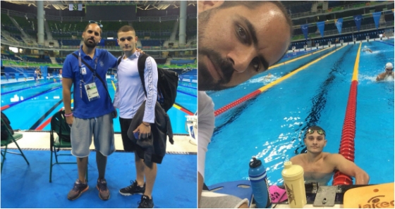 Φωτογραφία του Δημοσθένη και του προπονητή του, Τάσο Καλλιτσάρη, από τις προπονήσεις τους στο Ρίο  