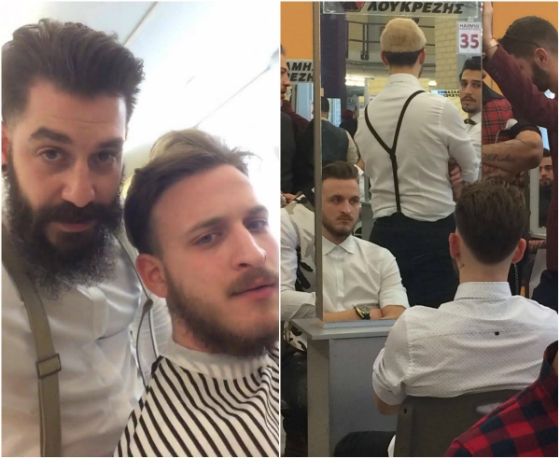 Ο Αλεξανδρουπολίτης Κώστας Μπαλιάνας στον διαγωνισμό του Barber festival