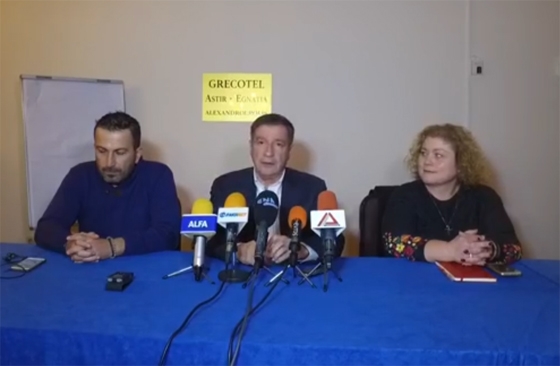 Ο Γ.Καμίνης με την γραμματέα του ΚΙΝΑΛ στον Έβρο Αλ.Ποϊραζίδου