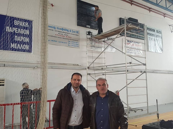 Οι Αντιδήμαρχοι Αθλητισμού Γιάννης Βαταμίδης & Φερών Νίκος Γκότσης 