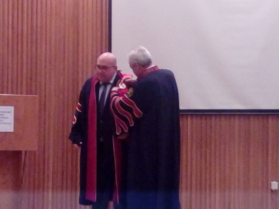 Τελετή αναγόρευσης του κ. Θάνου σε Επίτιμο Διδάκτορα της Ιατρικής του Δ.Π.Θ.