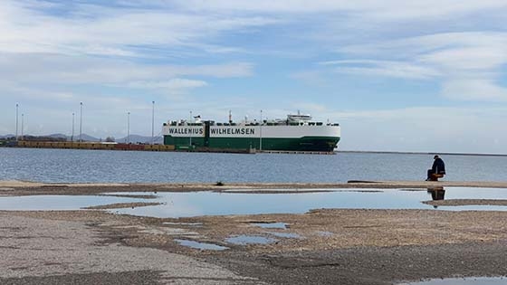 Αλεξανδρούπολη: Το θηριώδες αμερικάνικο πλοίο (RO/RO) «Carrier» έπιασε λιμάνι (video) 