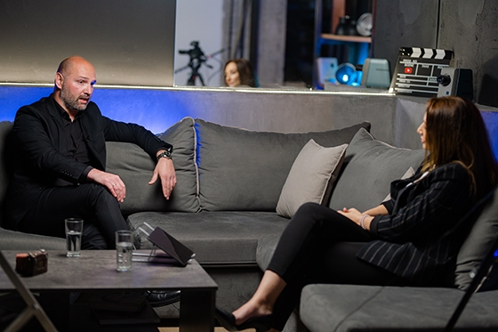 Στιγμιότυπο από τη συνέντευξη στο studio του e-evros.gr