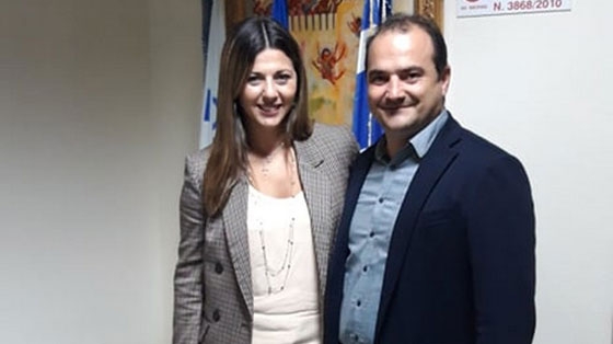 Ο δήμαρχος Διδυμοτείχου με την Υφυπουργό Παιδείας