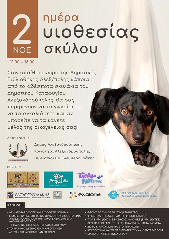 Ημέρα Υιοθεσίας Σκύλου στην Αλεξανδρούπολη: Γιατί οι φίλοι δεν αγοράζονται