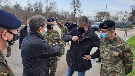 Στιγμιότυπο από την επίσκεψη,  με τον δήμαρχο Ορεστιάδας Βασίλη Μαυρίδη