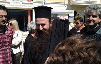 Στιγμιότυπο από την χθεσινή διαδικασία στο Επισκοπικό Δικαστήριο, 