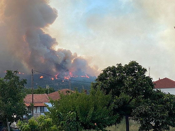 Το μέτωπο της φωτιάς στις 17:00