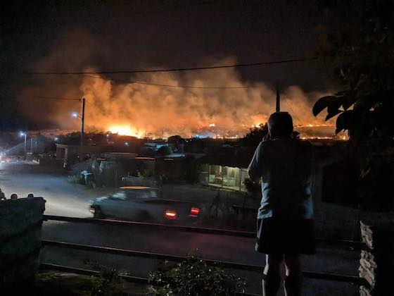 Η φωτιά ξεκίνησε από το υδραγωγείο.