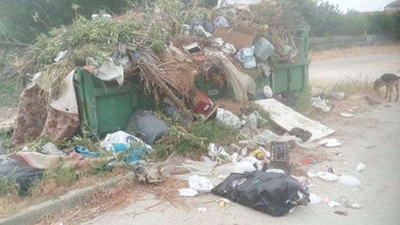 Οι δύο κάδοι που "στάζουν" σκουπίδια