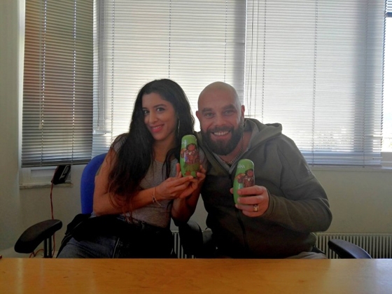 Ο Μιχάλης παρέα με τη Μαρίνα Σάττι.