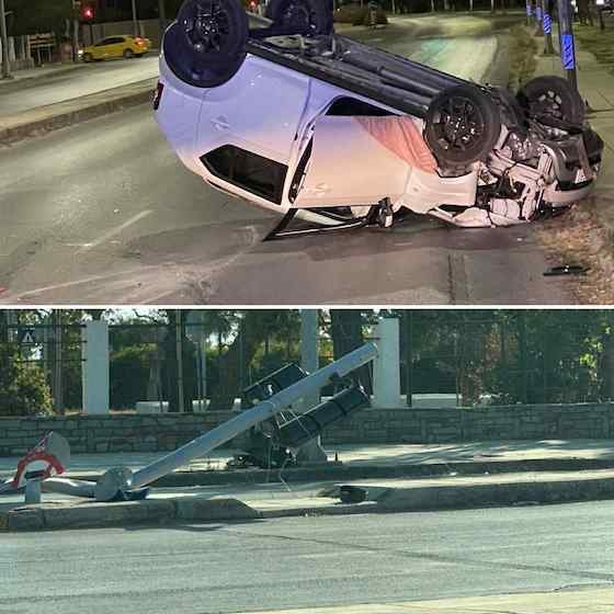 Από "θαύμα" ο οδηγός δεν τραυματίστηκε.