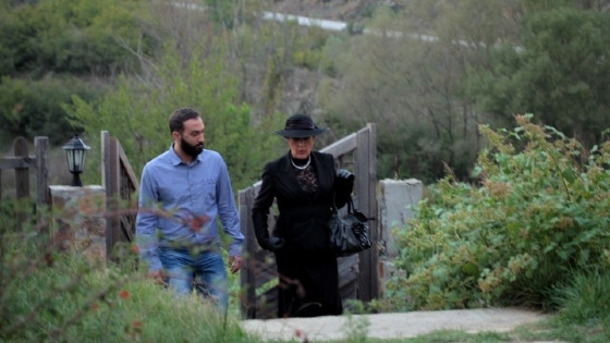 Στιγμιότυπο από τα γυρίσματα.