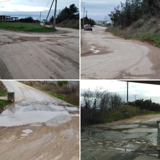 Αυτή είναι η σημερινή κατάσταση των δημοτικών δρόμων όπως αναφέρει και αναγνώστης του e-evros.gr