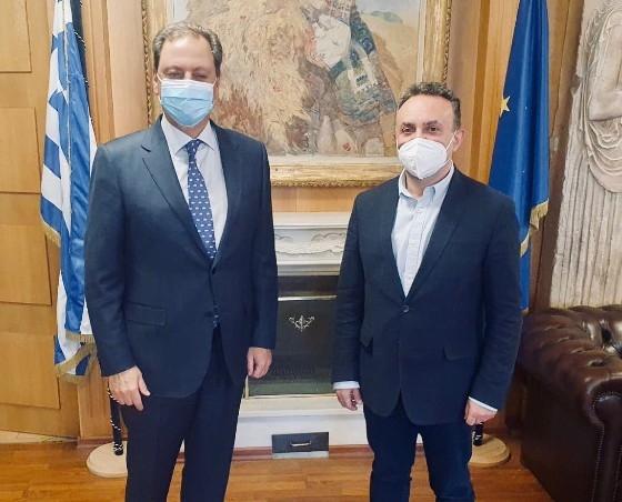 Ο βουλευτής Έβρου κ. Σταύρος Κελέτσης και ο Υπουργός Αγροτικής Ανάπτυξης κ. Σπήλιος Λιβανός.