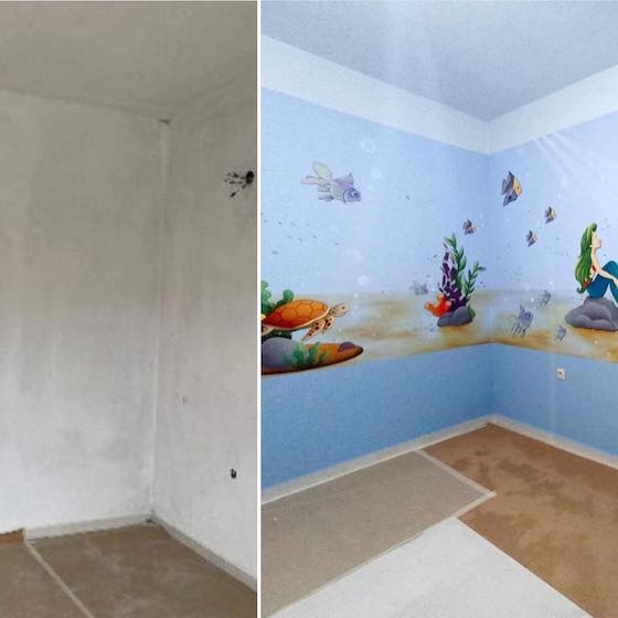 Το πριν και το μετά του παιδικού δωματίου.