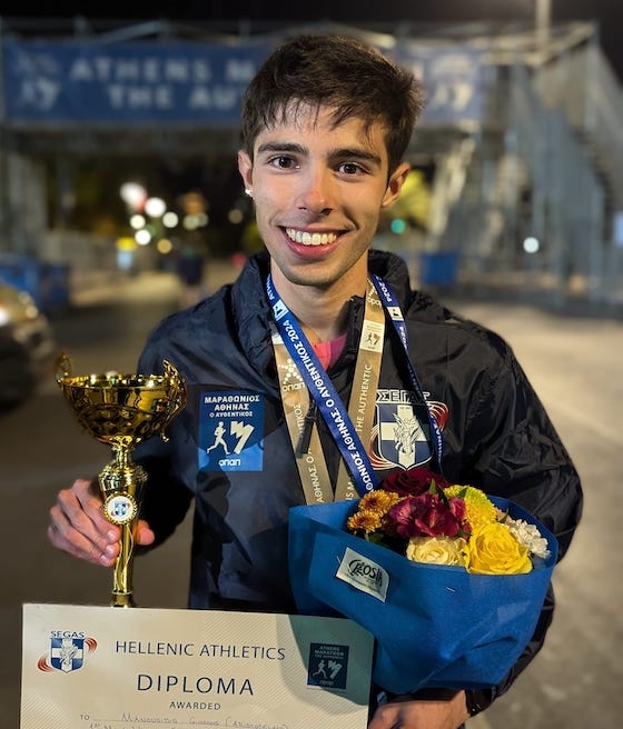 Ο Γιώργος Μανουσίδης κατέκτησε την πρώτη θέση στο πανεπιστημιακό 5άρι του Κλασικού Μαραθωνίου.