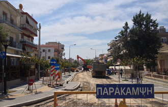 Από το ύψος του κόμβου του παλαιού – παλαιού Νοσοκομείου έως τη διασταύρωση με την οδό Εθνικής Αντίστασης.