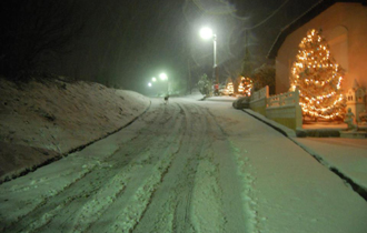 Φωτογραφία από την χιονισμένη πόλη του Σουφλίου (αρχείο).