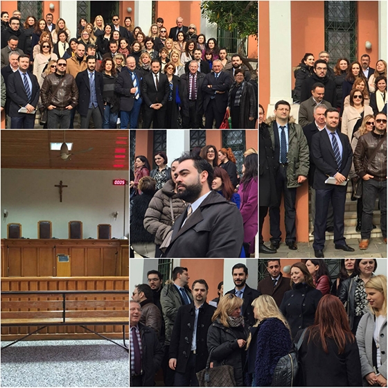 “Ηχηρή” παράσταση διαμαρτυρίας των δικηγόρων της Αλεξανδρούπολης