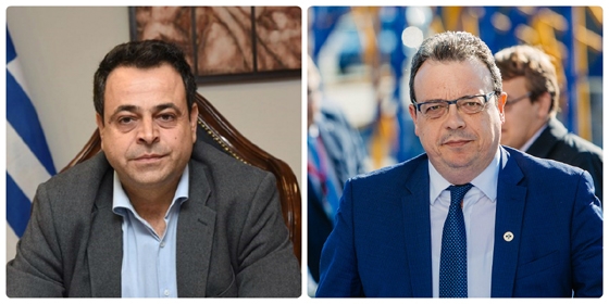 Από αριστερά ο Ν.Σαντορινιός & ο Σ.Φάμελλος