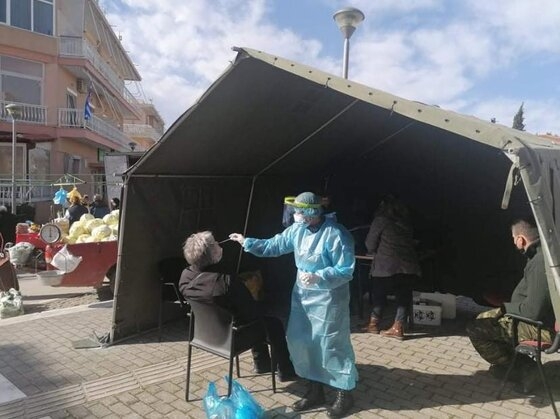 Δωρεάν rapid test για τους δημότες στη λαϊκή αγορά Φερών