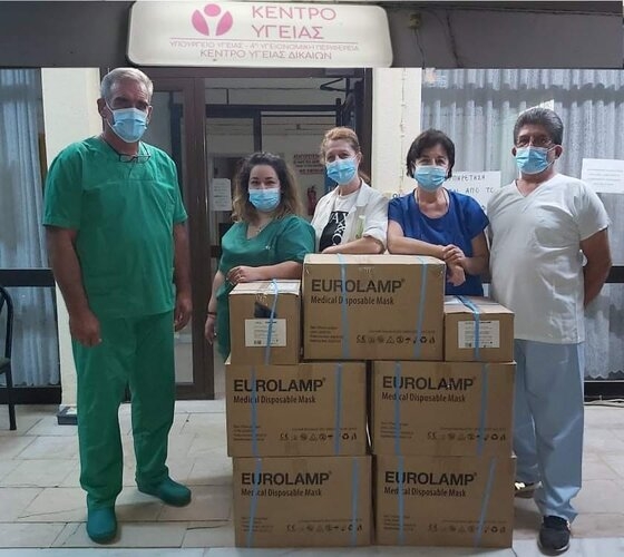 Το κέντρο Υγείας Δικαίων πήρε "δώρο" 10.000 μάσκες αλλά και αντισηπτικά.